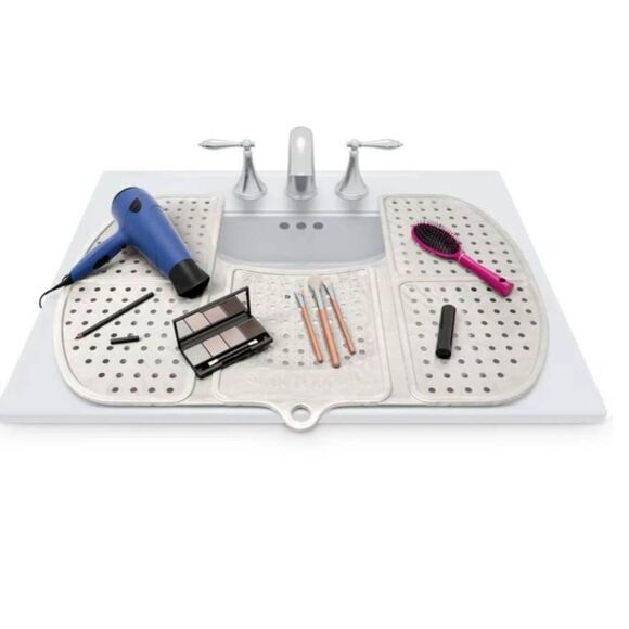 Foldable Sink Basin Top Cover Silicone Makeup Brush Cleaning Mat Foldable NEW - Picture 2 of 4